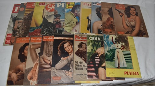 19 JANE RUSSELL MAGAZINE COVERS W/ESQUIRE TRI FOLD