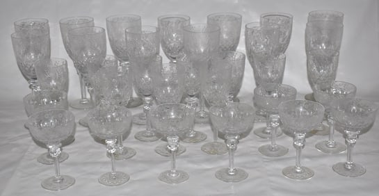 LOT ASSORTED CRYSTAL STEMWARE, C. 1960