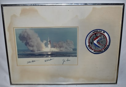 APOLLO 15 AUTOGRAPHED PHOTO INCL. SCOTT/WORDEN/IRWIN