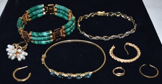 LOT ASSORTED 14KT YELLOW GOLD ESTATE JEWELRY FINDINGS