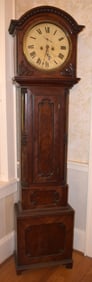 RARE SCOTTISH MAHOGANY CLASSICAL EMPIRE TALL CASE CLOCK