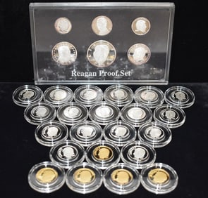 ASST. 999 PURE SILVER RONALD REAGAN PROOF FANTASY COINS