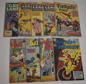 9 VINT. COMICS INCL. #4 FANTASTIC FOUR/WONDER WOMAN +