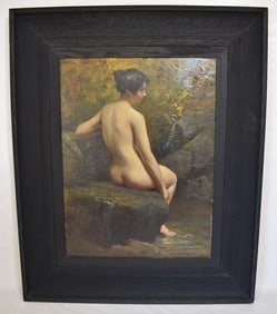O/C SEATED NUDE SIGNED A.T. MILLAR (ADDISON THOMAS)