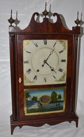 ELI & SAMUEL TERRY PILLAR & SCROLL SHELF CLOCK, C. 1820