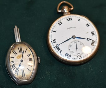 2 INCL. TIFFANY & CO. ART DECO STERLING WRISTWATCH
