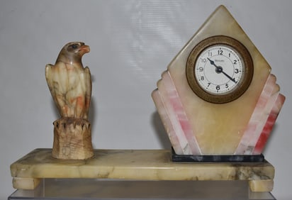 ART DECO "CENTAURO" FALCON DESK CLOCK, C. 1920/30