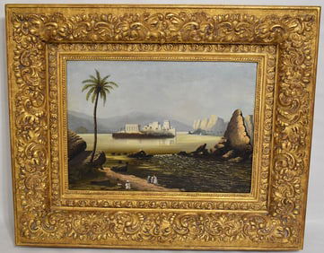 O/C/B PHILAE ISLAND RIVER NILE EGYPT SIGNED N.B. SADLER