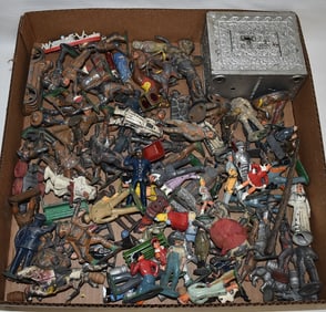 LG LOT SLUSH METAL SOLDIERS W/SKATERS, LIONEL FIGURINES