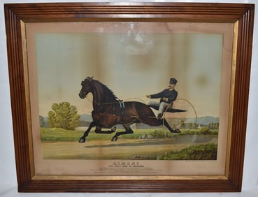 H/C LITHOGRAPH "TROTTER ALMONT" HASKELL & ALLEN C. 1876