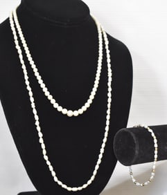 (3) 14KT YW/WH GOLD FRESH WATER/SOUTH SEA PEARLS