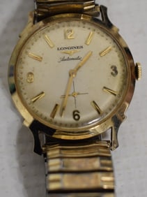 VINT. LONGINES 14KT YELLOW GOLD WRISTWATCH (HEAVY CASE)