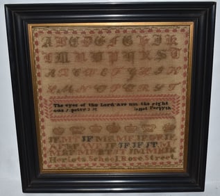 FOLK ART ALPHABET SAMPLER WROUGHT BY JANET FORSYTH