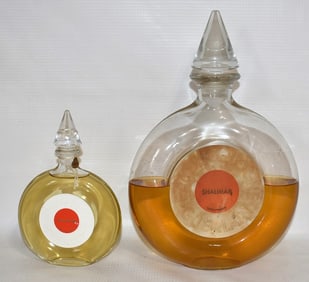 LOT (2) BOTTLES VINTAGE SHALIMAR EAUDE COLOGNE GUERLAIN