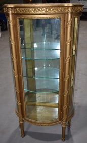 FRENCH STYLE LOUIS XVI CURIO CABINET, C. 1900