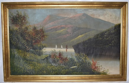 O/C HUDSON RIVER VIEW, 19TH C., 26" X 40"
