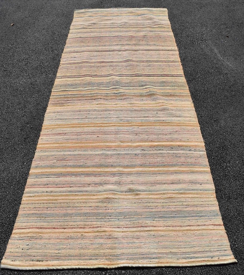 COUNTRY RAG RUG RUNNER, 42" X 10' 3" (1 of 5)