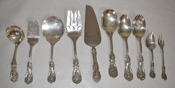 10 ASST. REED & BARTON STERLING FRANCIS I FLATWARE PCS.