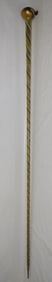 ANTIQUE ELLENVILLE GLASS PARADE CANE, 20TH C., L. 54"