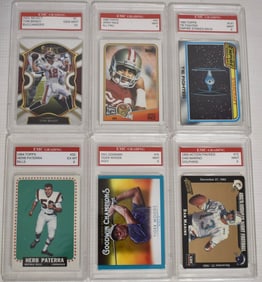 6 GRADED CARDS PATERRA/WOODS/RICE/MARINO/BRADY/STAR WAR