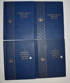 LOT (4) SILVER HALF DOLLAR WHITMAN BOOKS (PARTIAL)