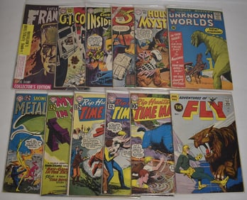 12 VINTAGE COMICS INCL. THE FLY/RIP HUNTER/METAL MEN+