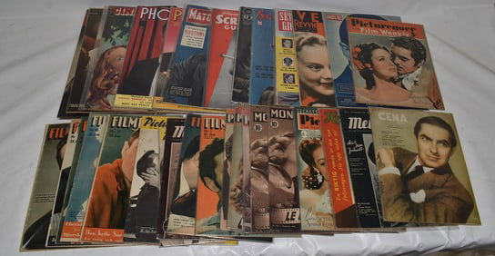 37 ASST VINT. TYRONE POWERS MAGAZINE COVERS, C. 1940/50