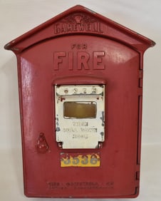 GAMEWELL FIREBOX, 20TH C., H. 17" W. 12" D. 6"
