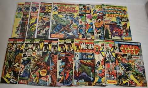 21 VINTAGE COMICS INCL. BLACK PANTHER, IRON FIST ++