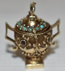 VICTORIAN 14KT YELLOW GOLD MECHANICAL CHARM (HEAVY)