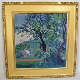 O/B SPRING IN FRYEBURG, MAINE SIGNED A.C. BRADLEY