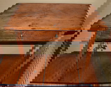 COUNTRY PINE SINGLE DRAWER STAND, 19TH C.