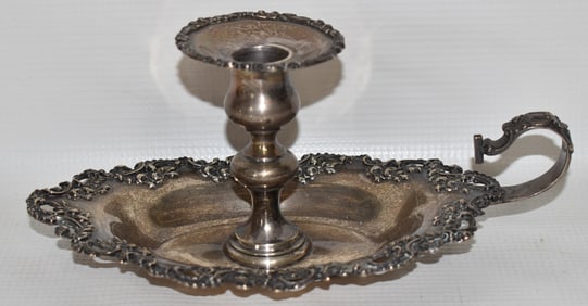 HOWARD & CO. STERLING RENAISSANCE STYLE CHAMBER STICK