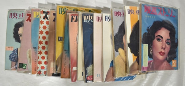 15 VINTAGE LIZ TAYLOR MAGAZINES (JAPANESE EDITIONS)