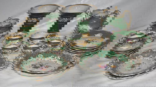 LARGE LOT OLD PARIS PORCELAIN
