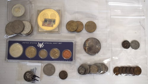 LOT ASSORTED ESTATE US COINS INCL. SILVER