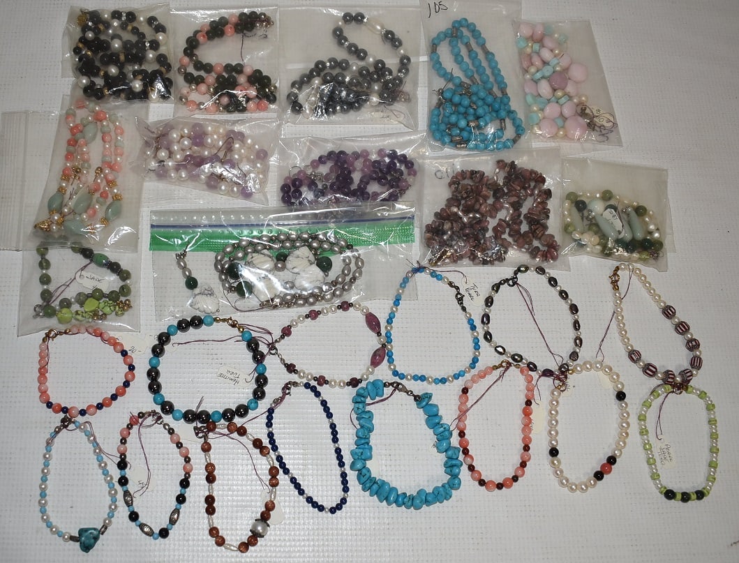 26 ASST TURQ./PEARL/STERLING SETS/BRACELETS/EARRINGS (1 of 8)