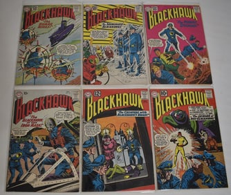 (6) ASSORTED VINTAGE COMICS INCL. BLACKHAWK, C. 1960'S