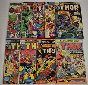 9 ASST. VINTAGE COMICS INCL. THOR, HUMAN TORCH, SKRULL