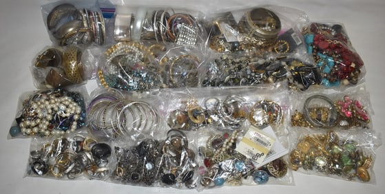 HUGE LOT ASSORTED CONTEMPORARY COSTUME JEWELRY, 20TH C.