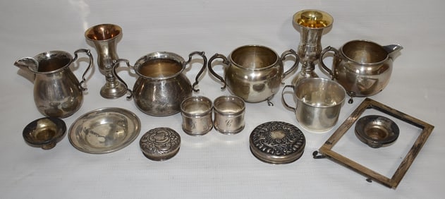 LARGE LOT ASSORTED STERLING HOLLOWWARE, 20TH C.