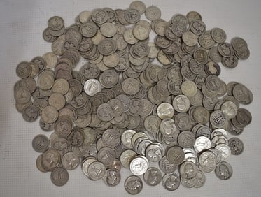LOT ASST. SILVER WASHINGTON QUARTERS, APPROX. F.V. $70