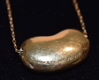 ART DECO 18KT YELLOW GOLD NECKLACE SIGNED PERETTI