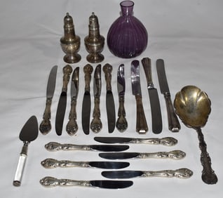 BOX LOT ASSORTED WEIGHTED STERLING