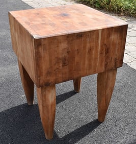 LARGE RESTAURANT GRADE CHOPPING BLOCK, 20TH C.