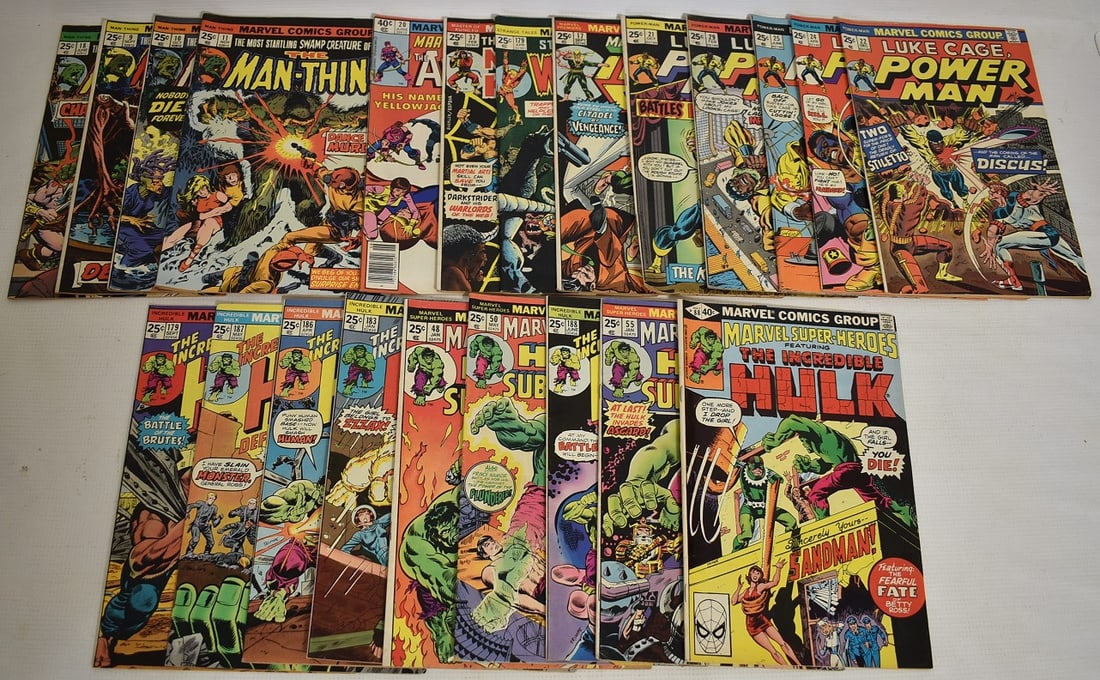 22 ASST. VINTAGE COMICS INCL. HULK/POWER MAN/MAN THING (1 of 6)