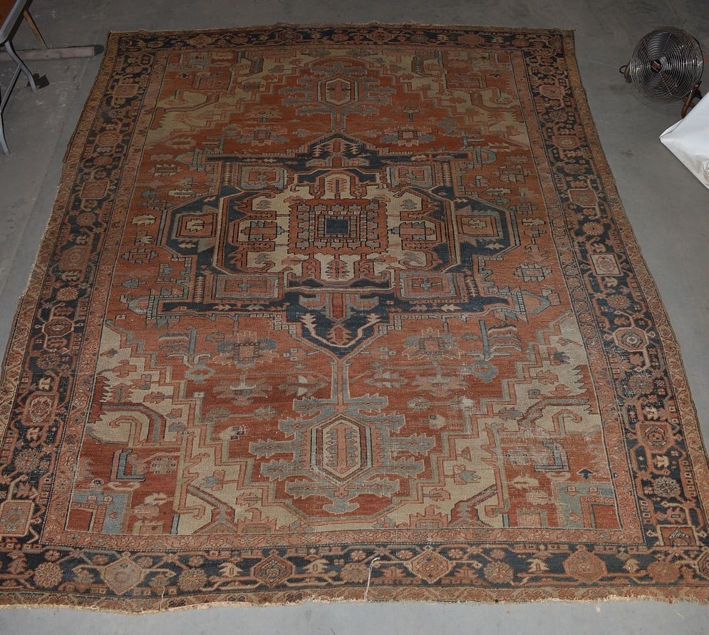 ORIENTAL CARPET HERIZ, C. 1850, 9' 3" X 12' 2" (1 of 8)