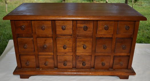 CONTEMPORARY PINE APOTHECARY CABINET, 20TH C.