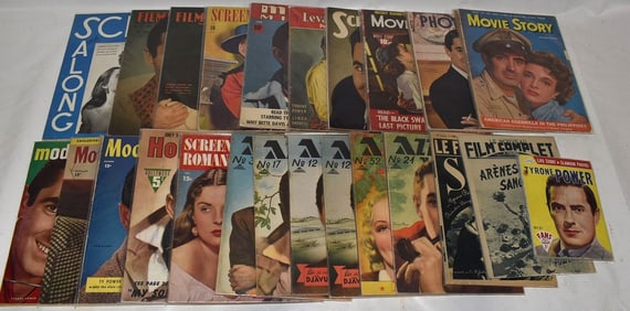 24 ASST VINT. TYRONE POWERS MAGAZINE COVERS, C. 1940/50