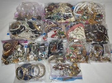 HUGE LOT ASSORTED CONTEMPORARY COSTUME JEWELRY, 20TH C.